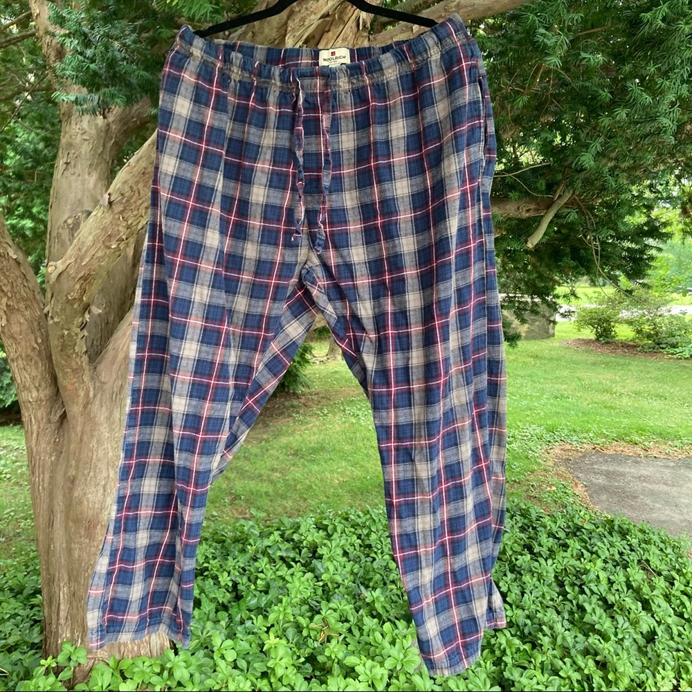 Vintage Woolrich 100% Cotten Flannel Plaid Sleep Pajama Pants